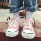 Ulzzang Hàn Quốc cổ điển retro cổ điển hoang dã nam nữ đôi lứa in giày vải đường phố vải thể thao