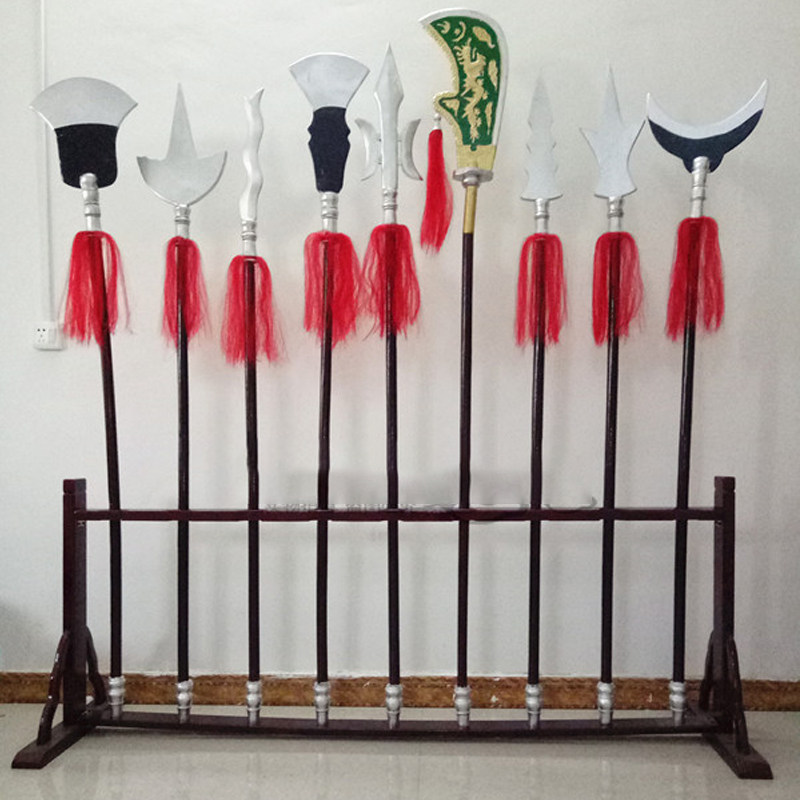 Costume drama film and television cold weapon wood eighteen kinds of weapons full set of ornaments sword dance platform performance prop knife