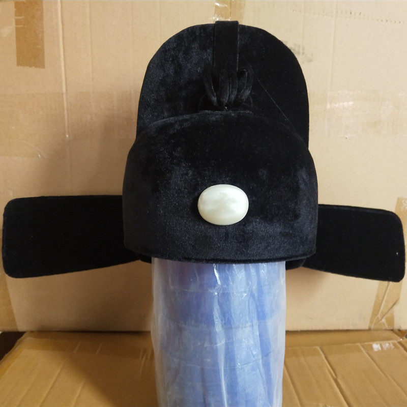 Ming Dynasty official hat black gauze hat seven-pin sesame official hat Peking opera drama county official hat Henan opera Song Dynasty Bao Gong hat