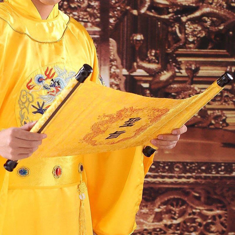 Ancient Emperor Holy Will Scroll Antique Holy Will Custom Birthday Gift Wedding Blank Handwritten Edition Event Props