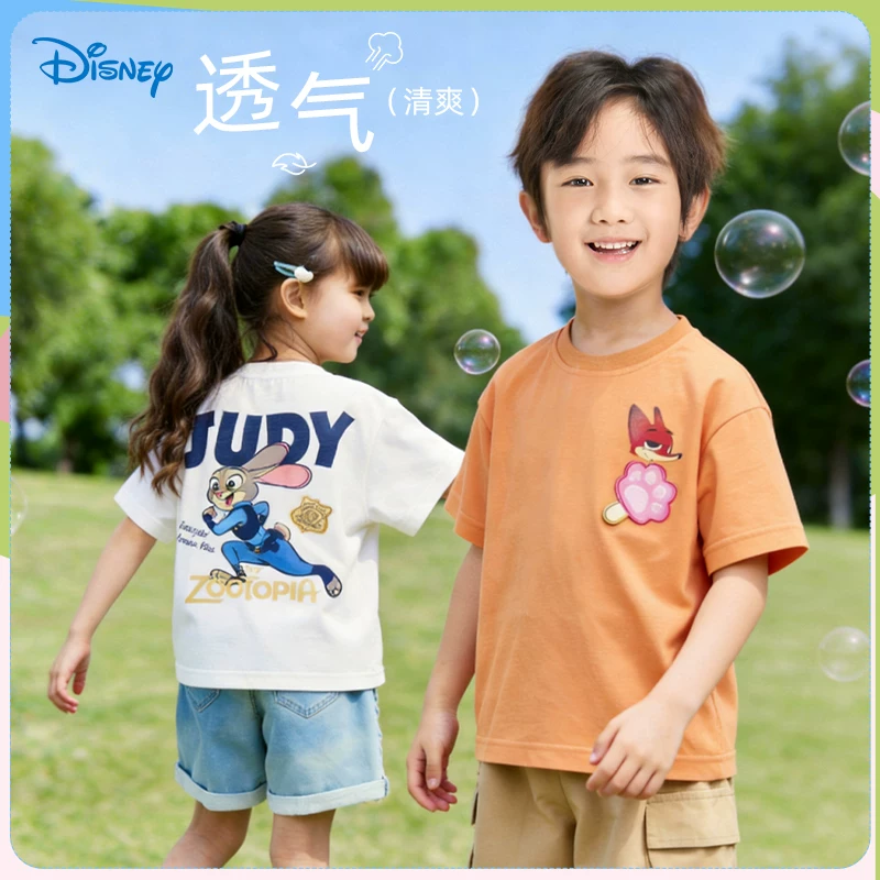 Disney, летняя футболка, с коротким рукавом, с маленькими медведями, оверсайз