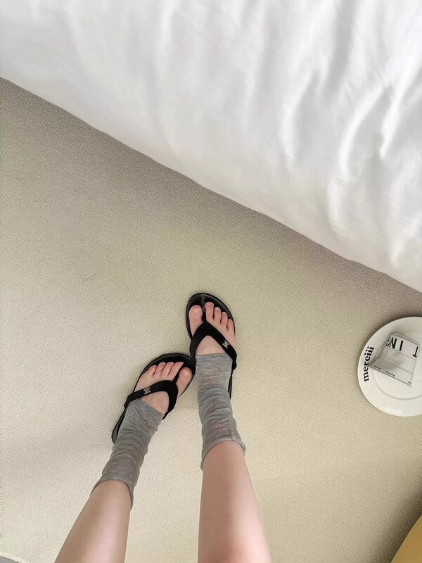 Summer Thin Footless Socks for Women, Paired with Flip-Flops, Slouch Socks, Miu-Style Ballet Socks, Solid Color Calf Socks