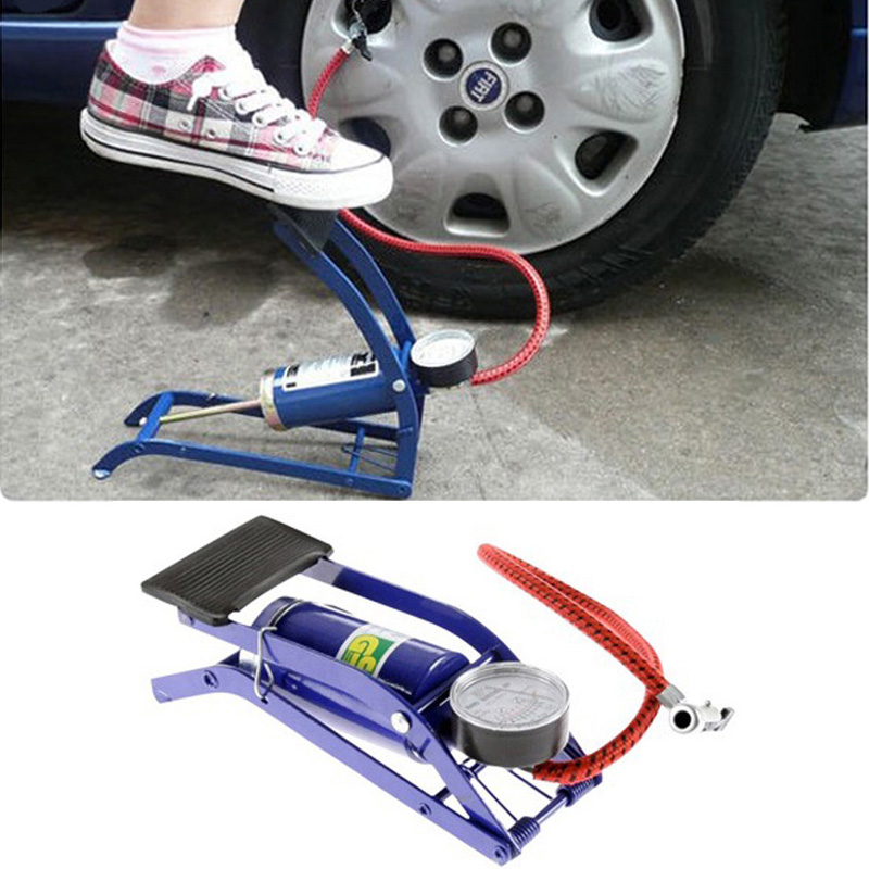 Foot pump High pressure mini portable bicycle Electric car Motorcycle car Household foot pump