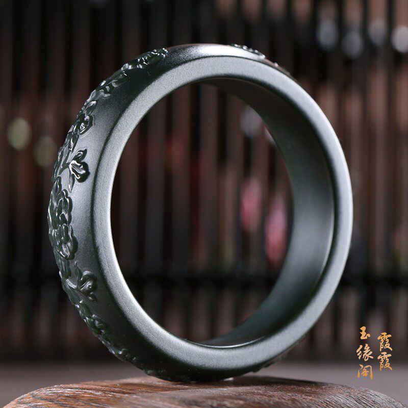 (Support national review)Xiaxia Yuyuan Ge Xinjiang Hetian jade tower Qing special fine material girl bracelet
