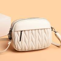 Genuine leather women's bag 2023 new Korean style trendy shoulder bag simple cowhide mother mobile phone bag crossbody female small bag