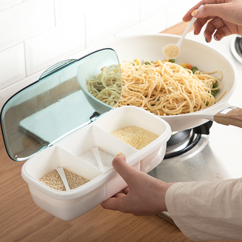 Tea flower seasoning box Kitchen Salt Jar Sauce bottled salt MSG Salt Spiced Jar to contain Canned Food food