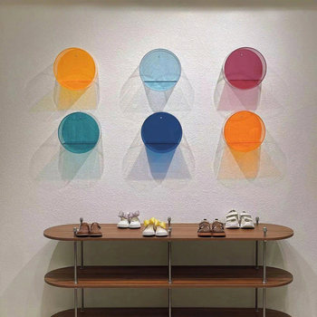 Hand-Made Blind Box Model Acrylic Display Box Round Wall-Mounted Transparent Decorative Storage Display Stand Dust Cover