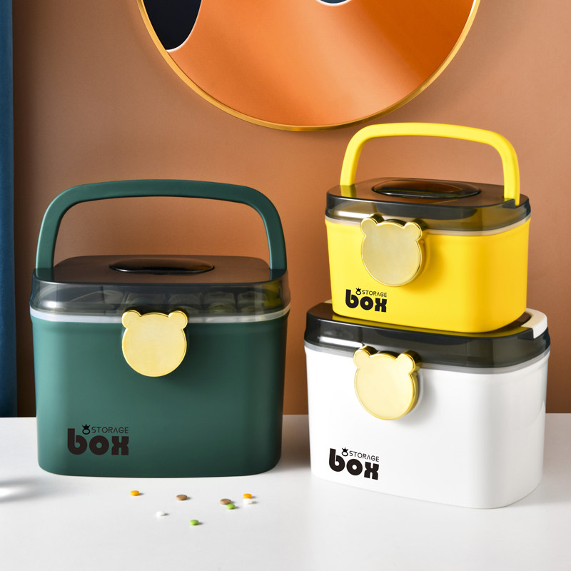 Medicine Box Home Hand First Aid Medical Storage Box Containing Box Large Capacity Home Medicine Box-Taobao