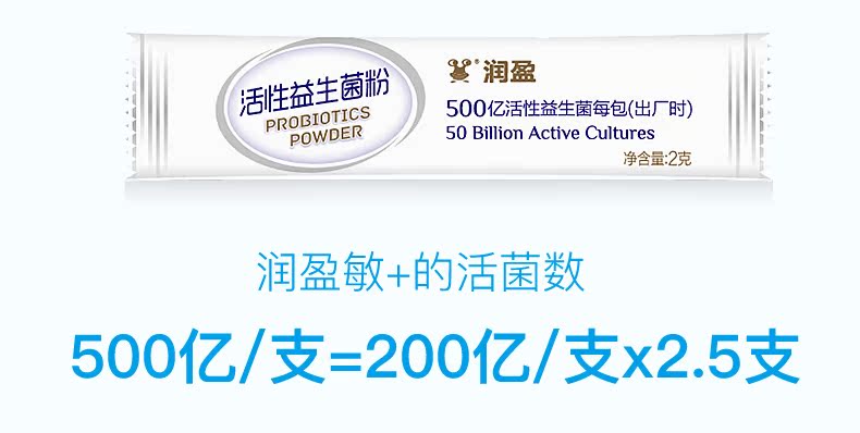 润盈 敏+ 活性益生菌冻干粉 2g*20袋 500亿益生菌 图11