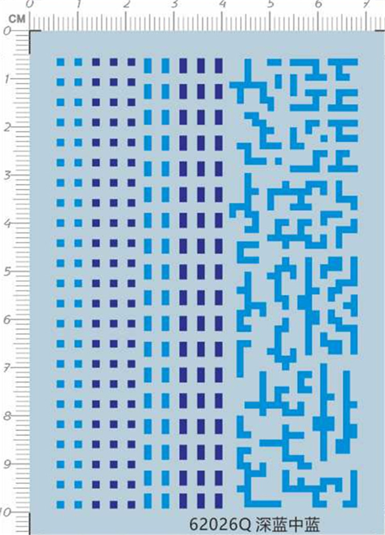 Up to model digital camouflage square camouflage tattoo (free combination) dedicated water sticker (62026Q)