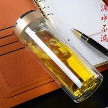 (breakage packet odds) double-glazed glass cup thickened cup male and female students large capacity water cup teacup insulation for home