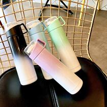 Color thermos cup female students Korean cute cup large capacity water cup stainless steel thermos cup portable tea cup