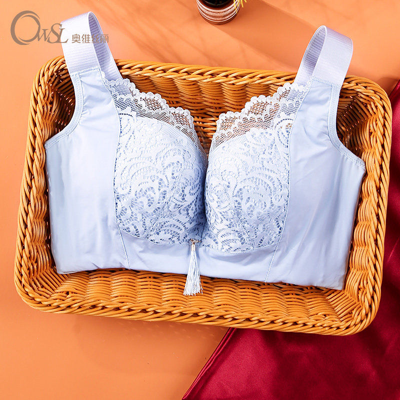 Ovisi Big Size Full Cups Underwear Woman Thin large breasted bra without steel ring CDE cup bra