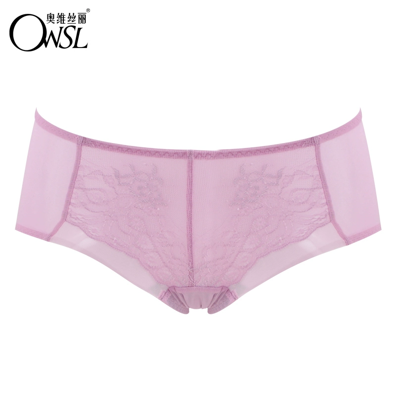 owsL / Ovesley quần lót sexy cám dỗ thoáng khí quần lót mỏng lưới ren ngắn quần lót hông - Giống cái