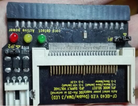 CF card Go to the IDE 40 hole riser card