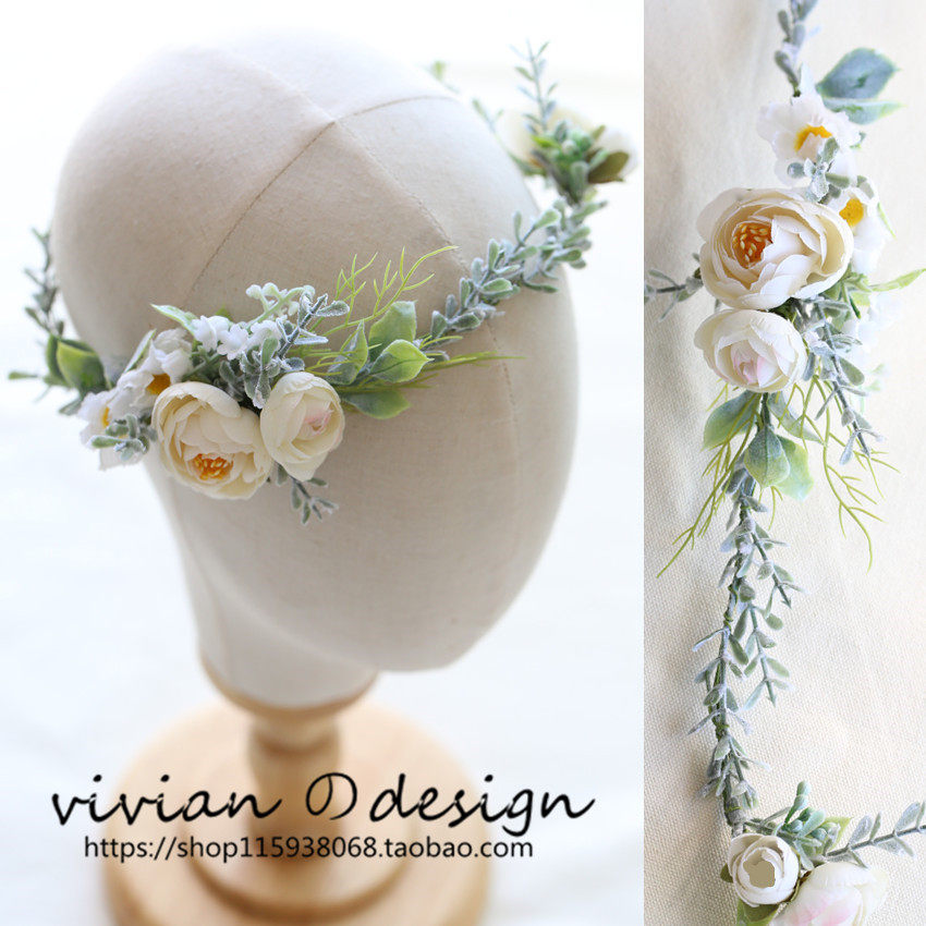 The Wizard of Oz Little Fairy Sen Department Bride Bridesmaid Flower Girl Hairband Soft Crown Photography Photo Photo Studio Hair Accessories Headdress