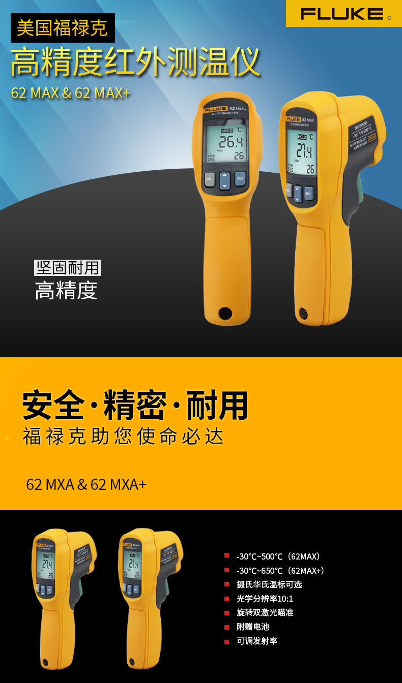 Fluke Infrared Thermometer 62MAX 62MAX Fluke Infrared Thermometer 62MAX 62MAX