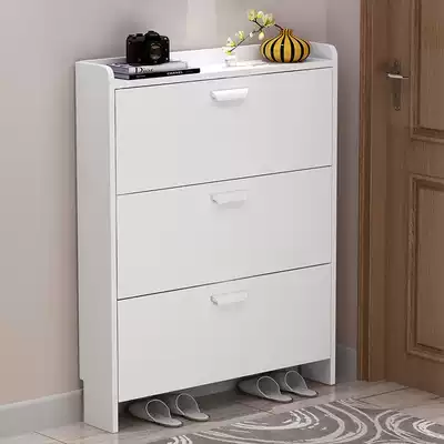 Shoe cabinet home door ultra-thin flip bucket simple modern multi-function simple space-saving thin shoe rack entrance storage