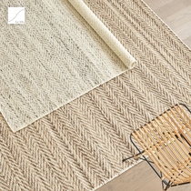 Li wu imported wool carpet gray soft living room bedroom tea table blanket model room recommended new product