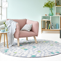Nordic round carpet bedroom living room walkway porch study round home simple pebbles New Zealand wool