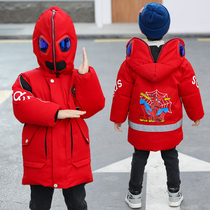 Boys down cotton clothes 2021 new thickened children Ottmann cotton clothes winter clothing Spiderman cotton padded jacket warm jacket