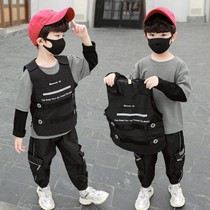 Childrens waistcoat Functioning Vest Hip Hop Street Dance Personality Boy Spring Autumn Clothing Foreign Gas Trendy New Suit Han Edition Tide