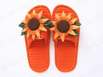 Handmade fabric big children home fabric slippers ox non-slip comfortable slippers machine washable