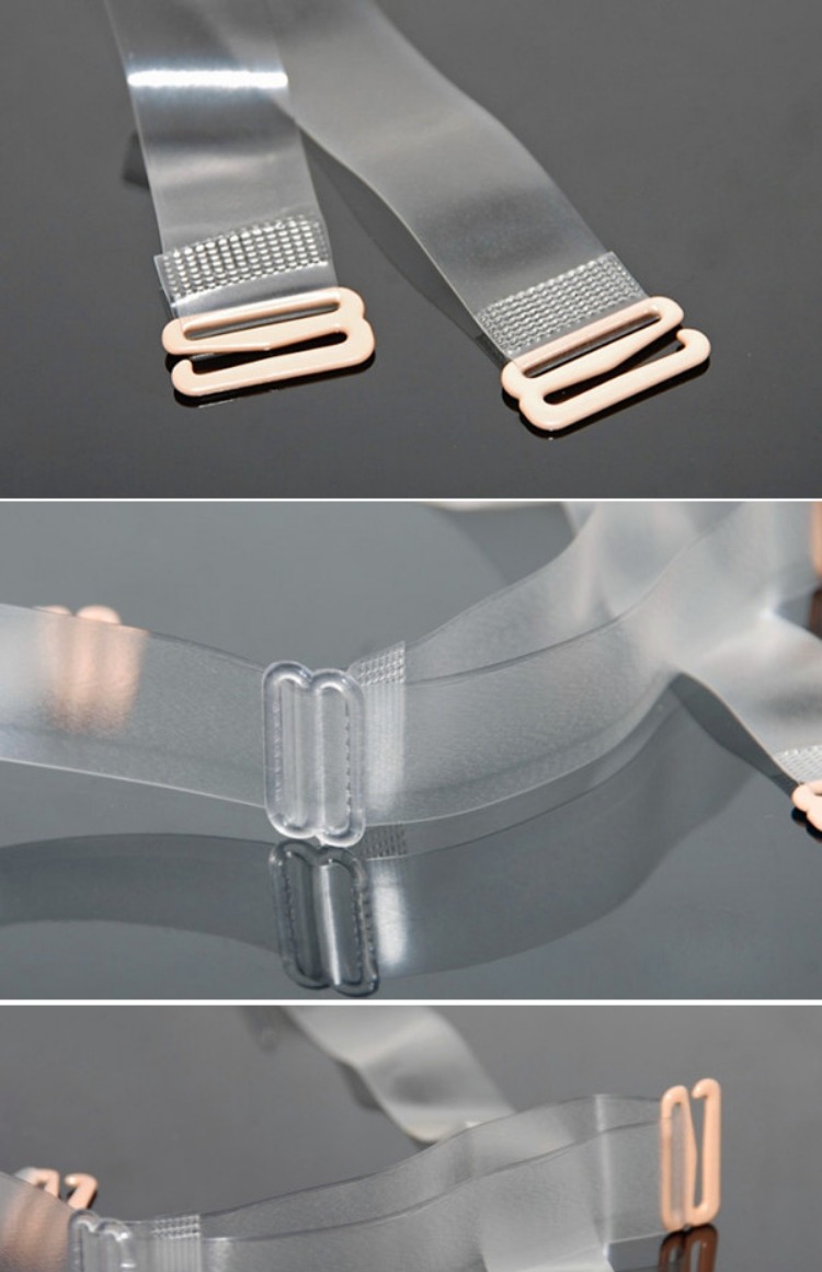 Dây đeo vai trong suốt áo ngực silicon dây đeo vai pha lê trong suốt dây đeo vai vô hình dây đeo vai không dính da 18MM đồ lót phụ nữ