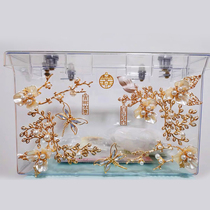 Wedding shoe storage box DIY material bag Homemade pick-up tricky props Wedding shoe storage artifact with lock box Little red book