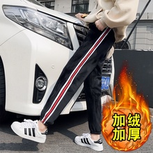 【加绒】金丝绒阔腿裤运动裤