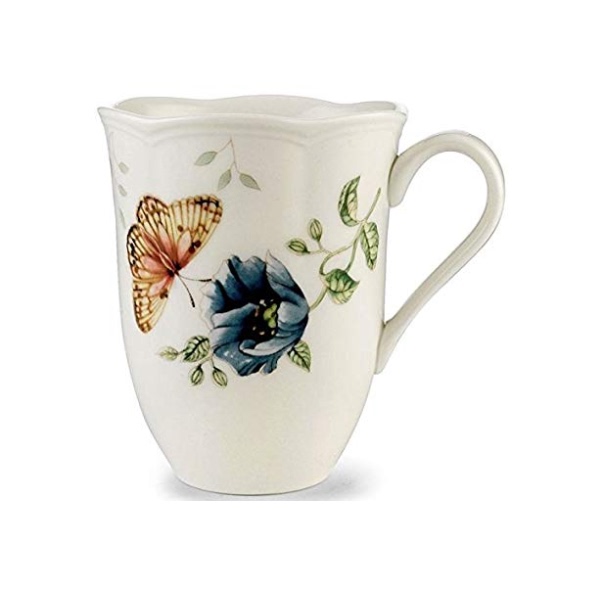 Imported Lenox Cup Bone China American Tea Cup Creative Mug Household Ceramic Water Cup Women's Butterfly Cup