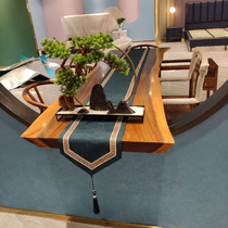 Log epoxy resin river solid wood large board table Walnut tea desktop tea table tea board creative art coffee table