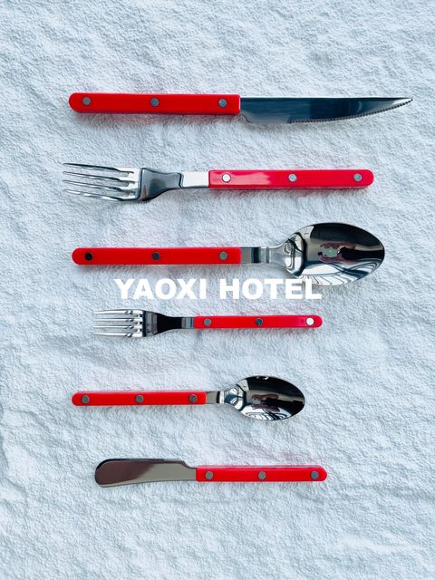 Medium-style Western restaurant knife and fork spoon 304 tableware fruit fork dessert spoon souvenir