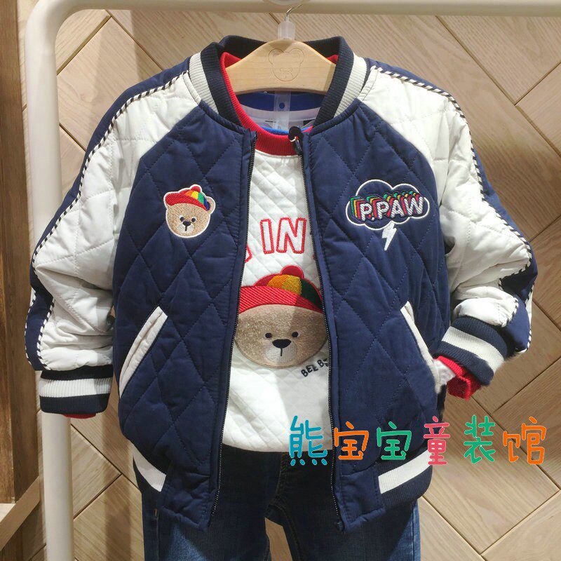Boys baseball clothes jacket cotton cotton clothes for children in the winter new gas PCJP 94T81A