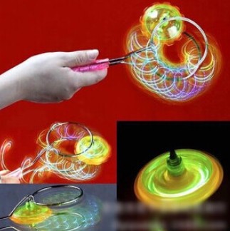 Large Magic Flying Spinning Top Track Colorful Glowing Leaves Ball Yo-Yo Spinning Hot Wheels Stall Hot Selling