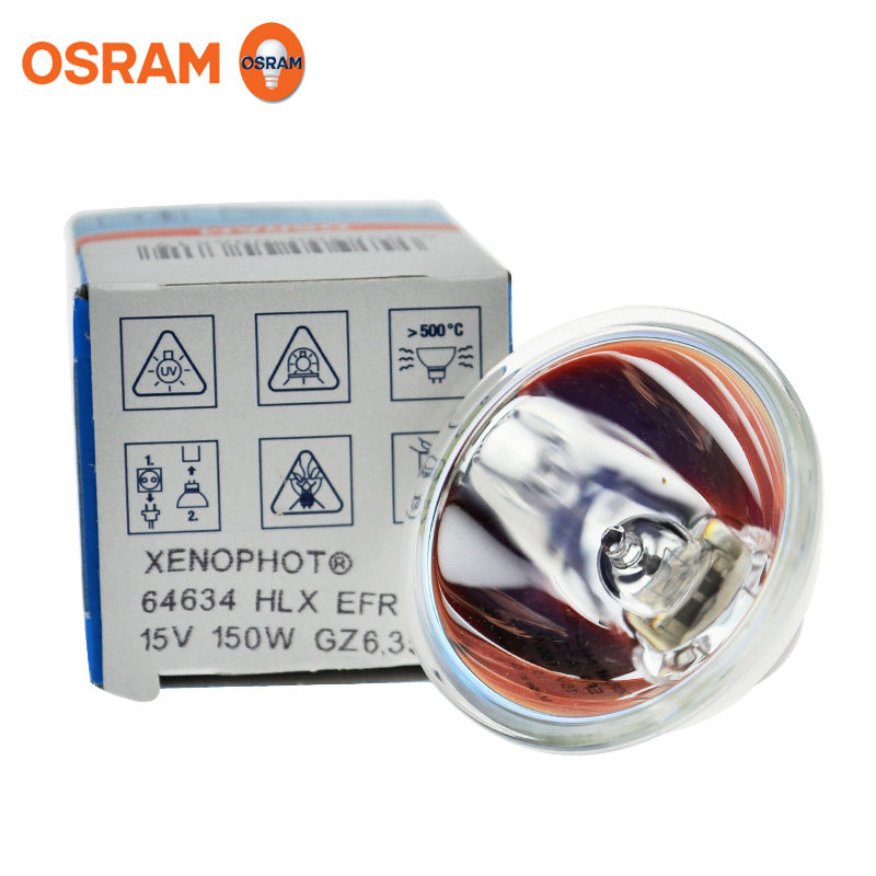 Osram halogen lamp Cup 64634 15V150W microscope bulb optical instrument lamp 64620 projector lamp