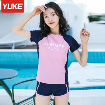 8-9 years old 10 11 12 15 Big child girl child split swimsuit 18 Middle school primary school student boxer dress Swimsuit