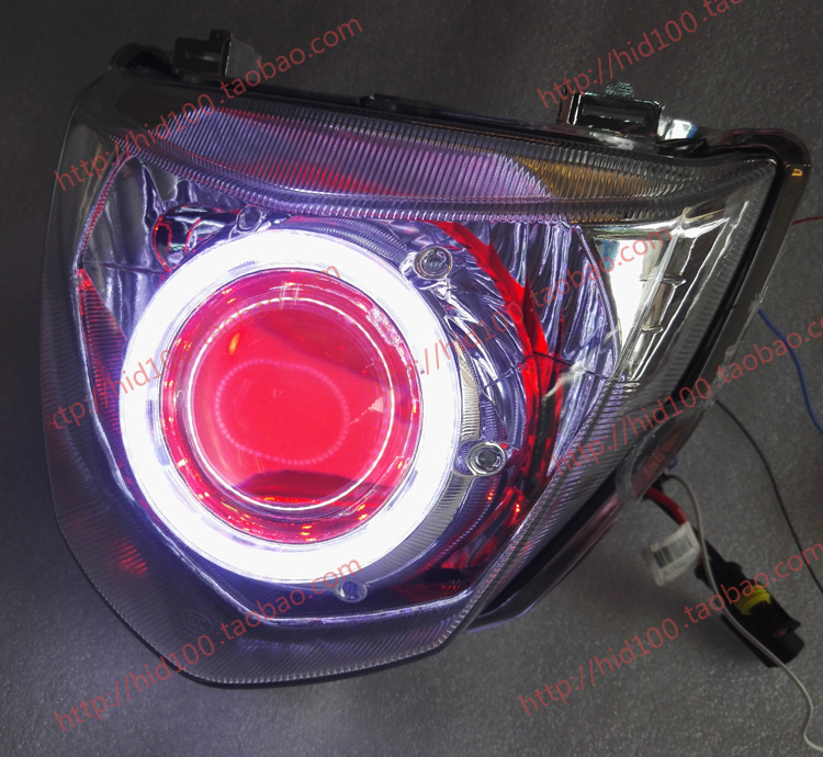 Đèn pha Yamaha Fushun 125 JYM125T-A EFI đôi ống kính thiên thần mắt quỷ Xenon - Đèn HID xe máy đèn siêu sáng cho xe máy