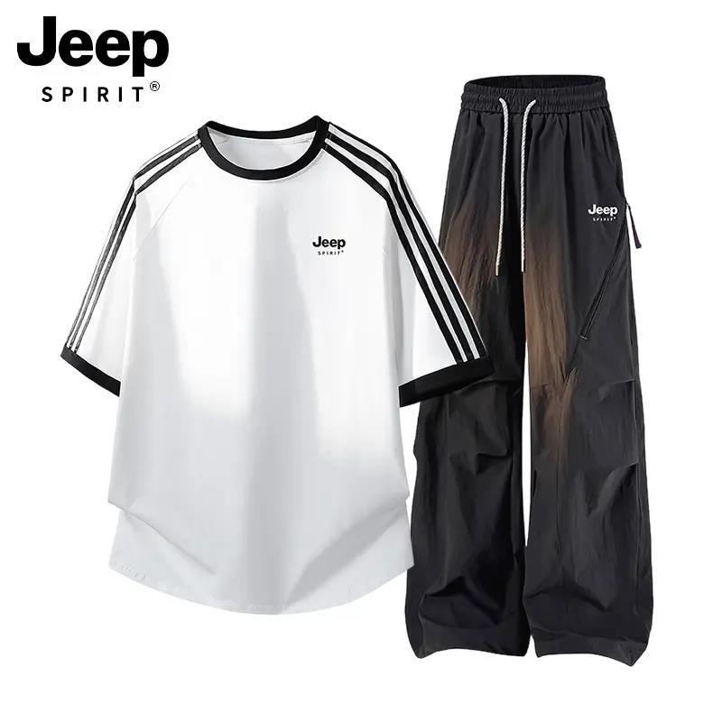 Jeep Men's and Women's Casual Quick-Drying Suit 2026 New Summer Hiking Sports New Round Neck Short-Sleeved Pants Suit Jeep Men's and Women's Casual Quick-Drying Suit 2026 New Summer Hiking Sports New Round Neck Short-Sleeved Pants Suit