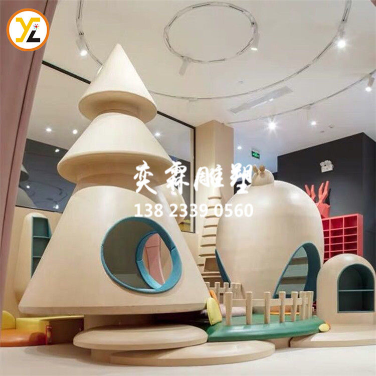 Creative Fibreglass Christmas Tree House Model Sculpture Mall Playground Children Orchestra Beauty Chen Pendulum