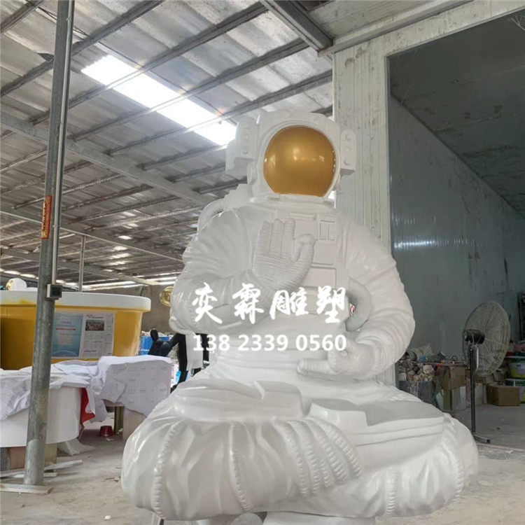 Glass Fiber Emulation Astronaut Sculptures Spaceflight Aerial Series Characters Landing Windows Beauty Chen Props