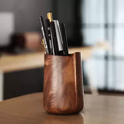 Misplaced pen holder [otherwise] Black walnut solid wood pen insert pen jar