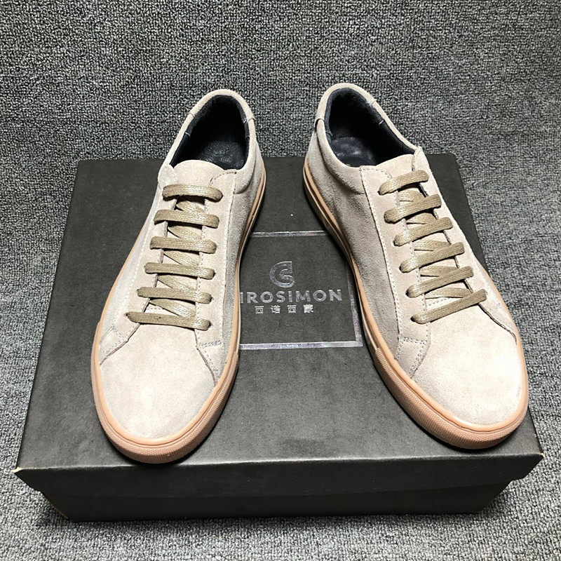 common board shoes men's leather British style winter new men's Korean version flat all-match shoes men's trendy shoes breathable