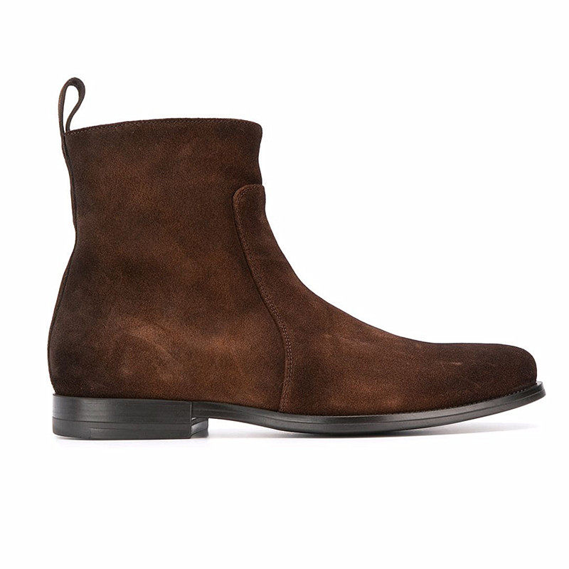 Chelsea Boot men and shoes with leather pointy shoes Martin boots Chelsea Boot Englishfrosted tide boots