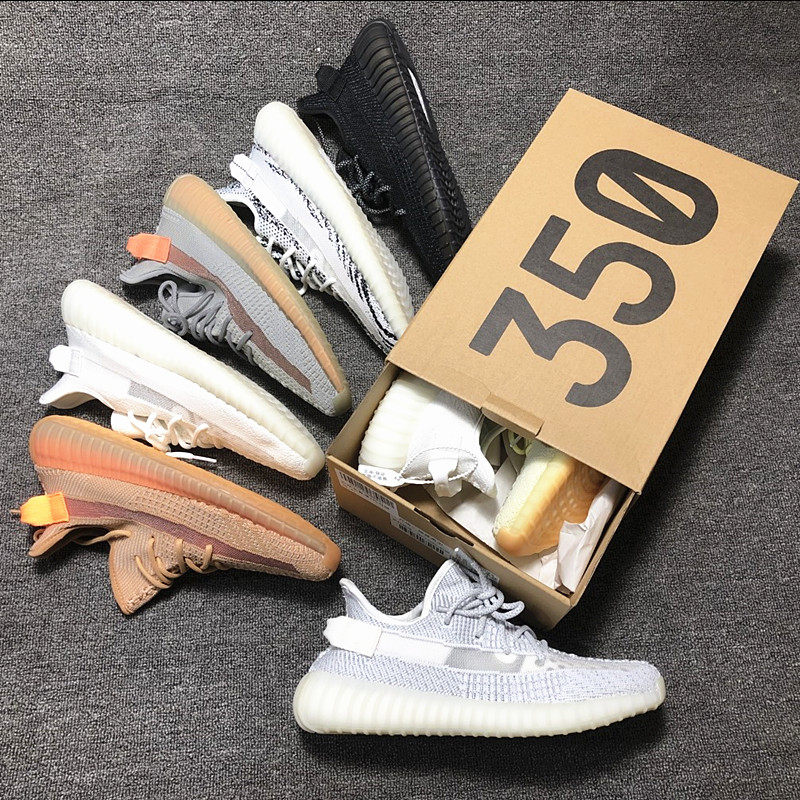 Coconut Shoes Men 350v2 Real Explosion Reflective full Star Breathable Mesh Red Shoes Men's Wave Shoes Running Men Sneakers