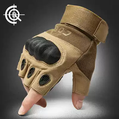 CQB half-finger tactical gloves Outdoor special forces non-slip fighting gloves Men's autumn and winter riding mountaineering protective gloves