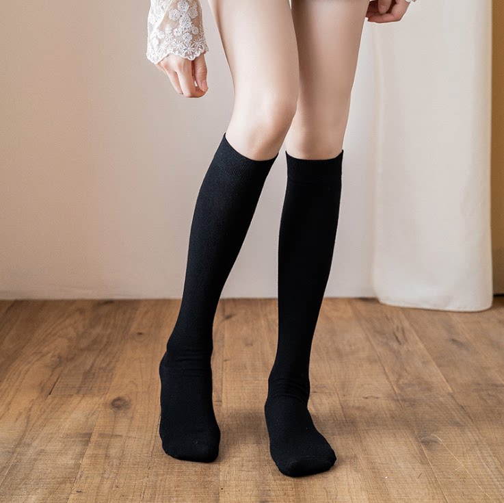 jk socks women's stockings ins tide four seasons all-match black knee socks Japanese students spring and autumn calf socks college
