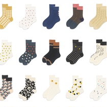 Socks Childrens Chains Chains Chaostocking Spring Summer Season European and American Street hip-hop Striped Tide Cards Long Sox Mens Korean cotton socks