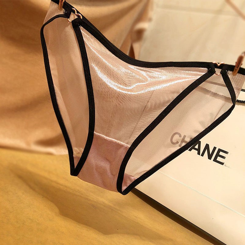 1-3 pieces of Japanese lace girl panties transparent breathable flashing women briefs head