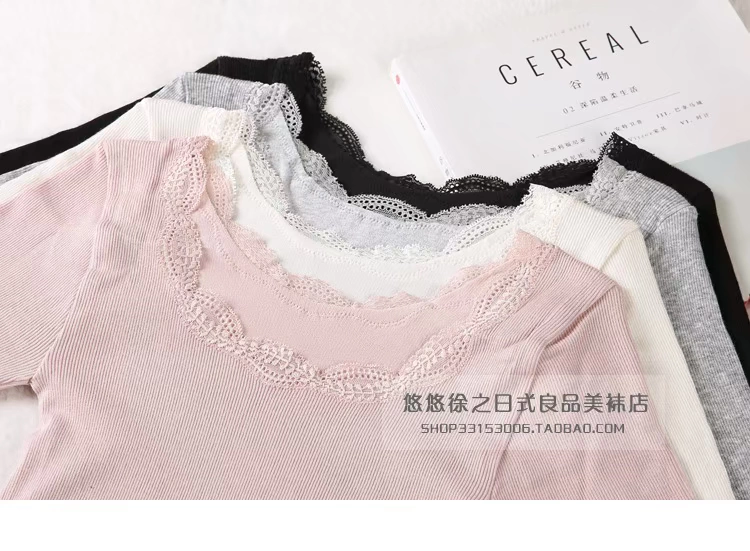 Nhật Bản mùa đông và mùa đông phương thức cotton ren cổ tròn lớn ấm hàng đầu dọc đồ lót cơ thể liền mạch áo bra